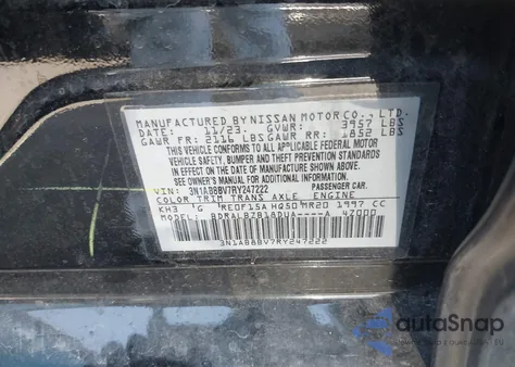 2024 Nissan Sentra S Xtronic Cvt from USA, damaged, VIN 3N1AB8BV7RY247222